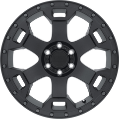 Black Rhino 17x8.5 Gauntlet Semi Gloss Black w/ Gunmetal Bolts +0mm