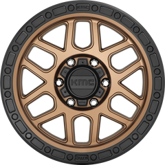 KMC 17x8.5 KM544 Mesa Matte Bronze w/ Black Lip +0mm