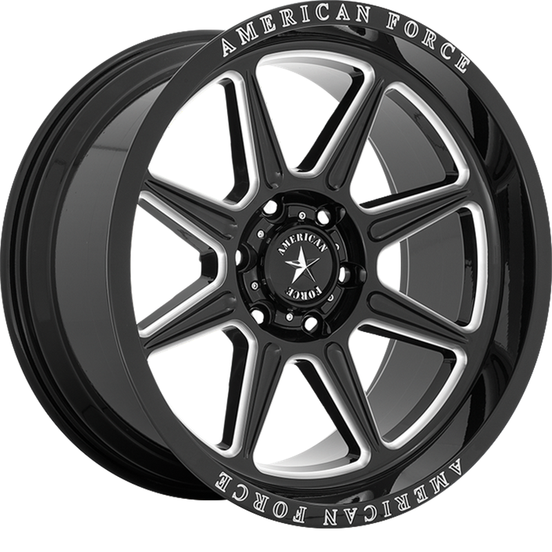 American Force 20x10 AC002 Trail Gloss Black Milled -18mm