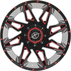 XF Off-Road 20x10 XF-218 Gloss Black w/ Red Milling -24mm