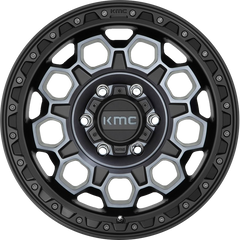 KMC 17x8 KM545 Trek Satin Black w/ Gray Tint +38mm