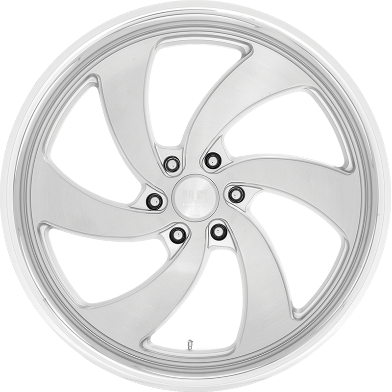 US Mags 20x8 U134 Desperado Silver w/ Brushed Face and Diamond Cut Lip +1mm