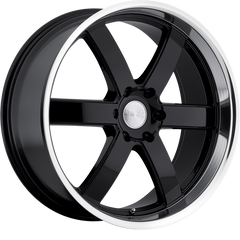 Black Rhino 20x8.5 Pondora Gloss Black w/ Machine Cut Lip +18mm