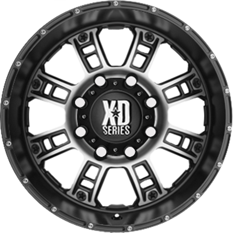 XD 18x9 XD809 Riot Matte Black Machined +18mm