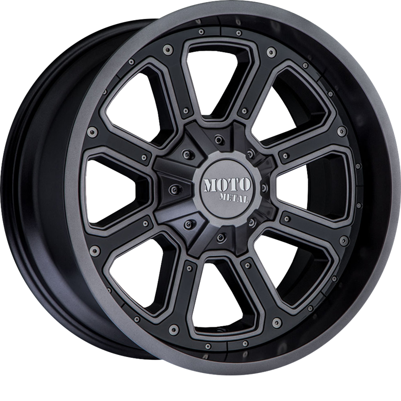 Moto Metal 17x9 MO984 Shift Matte Gray w/ Gloss Black Inserts -12mm