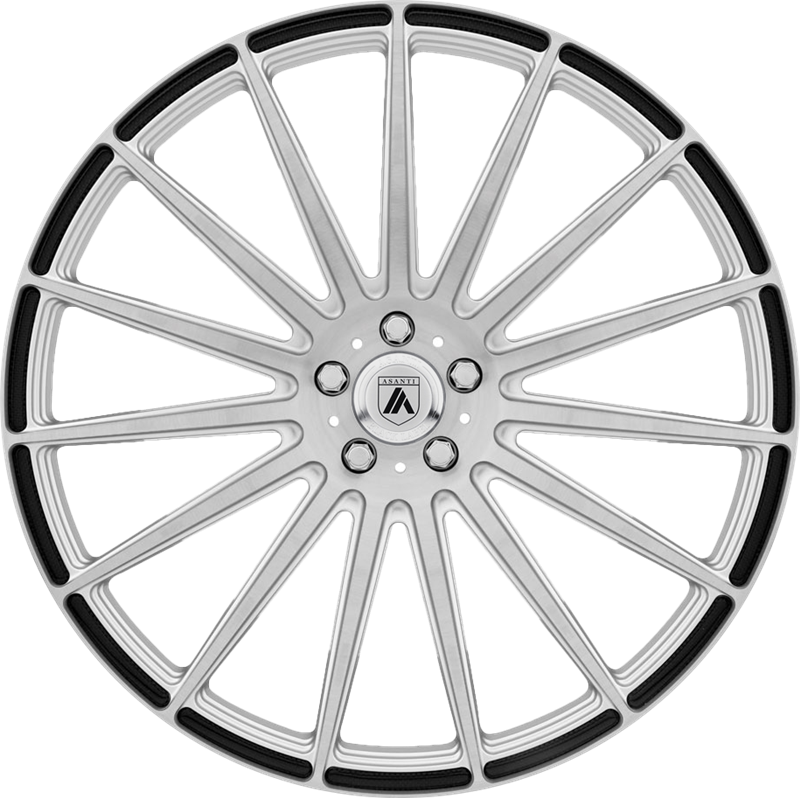 Asanti 20x10.5 ABL-14 Polaris Brushed Silver w/ Carbon Fiber Insert +45mm