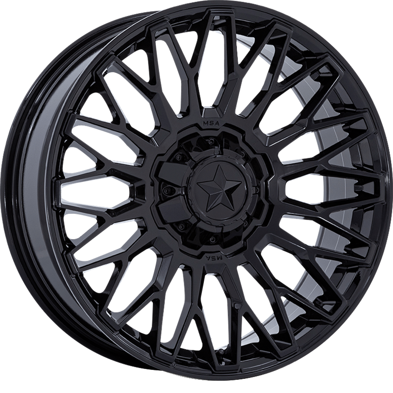 MSA Offroad Wheels 15x7 M50 Clubber Gloss Black +10mm