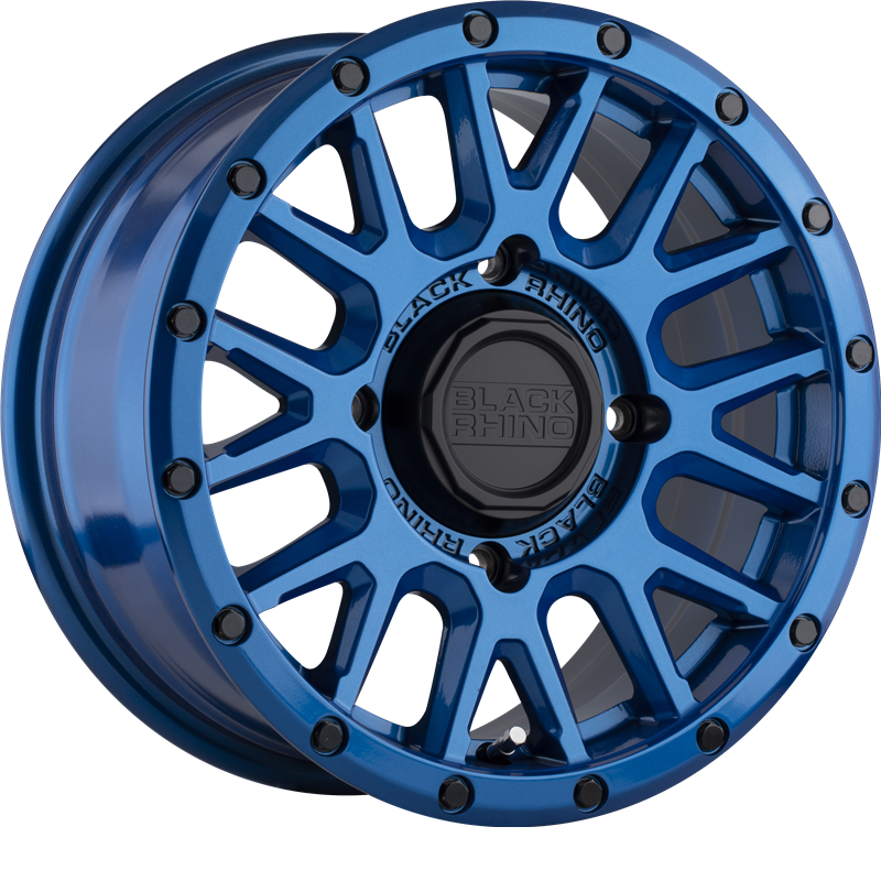 Black Rhino Powersports 15x7 La Paz UTV Blue w/ Black Bolts +36mm