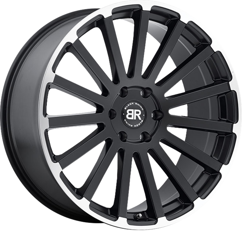 Black Rhino 20x9 Spear Matte Black w/ Matte Machined Lip Edge +15mm