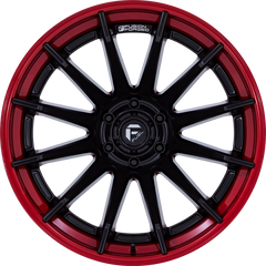 Fuel 20x9 FC403 Burn Matte Black w/ Candy Red Lip +1mm