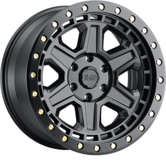 Black Rhino 17x9 Reno Matte Black w/ Brass Bolts +0mm