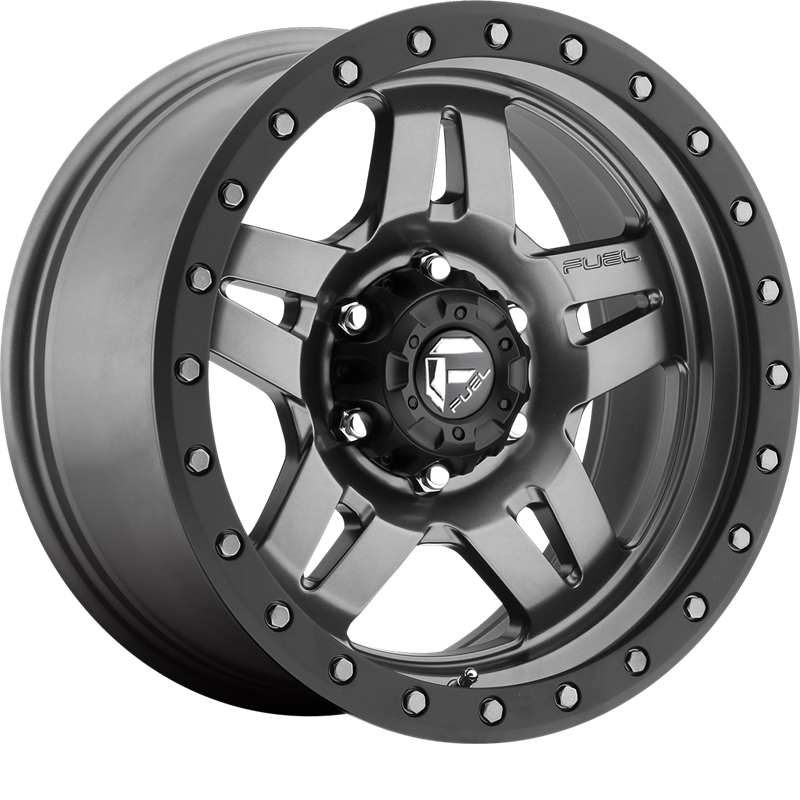 Fuel 20x9 D558 Anza Matte Gunmetal w/ Black Bead Ring +19mm