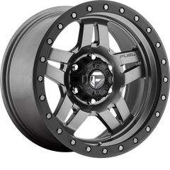 Fuel 20x9 D558 Anza Matte Gunmetal w/ Black Bead Ring +19mm