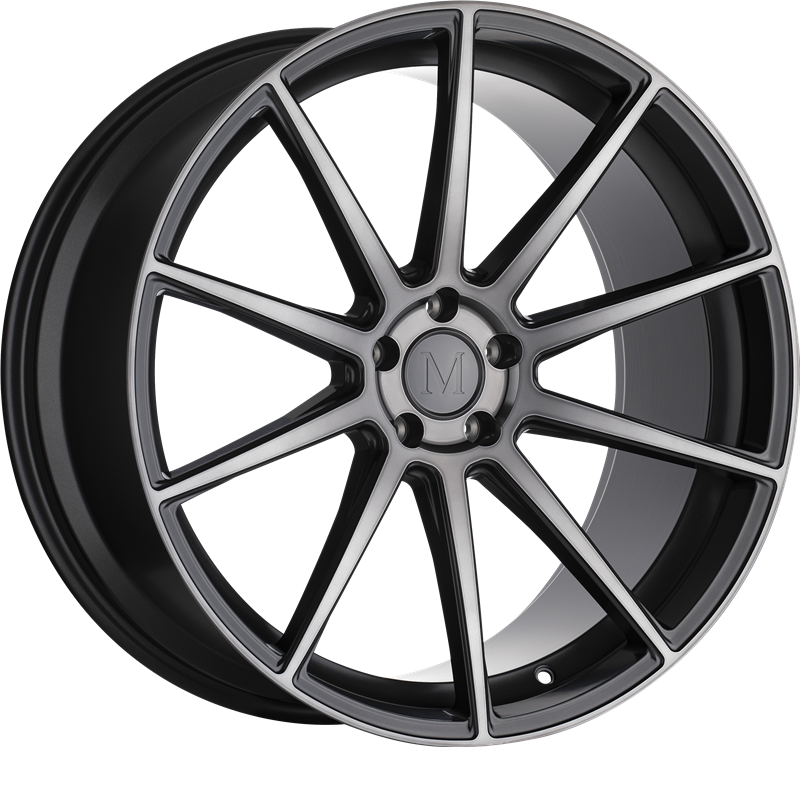 Mandrus 18x9.5 Klass Gloss Gunmetal w/ Machined Tinted Face +49mm