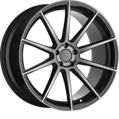 Mandrus 18x9.5 Klass Gloss Gunmetal w/ Machined Tinted Face +49mm