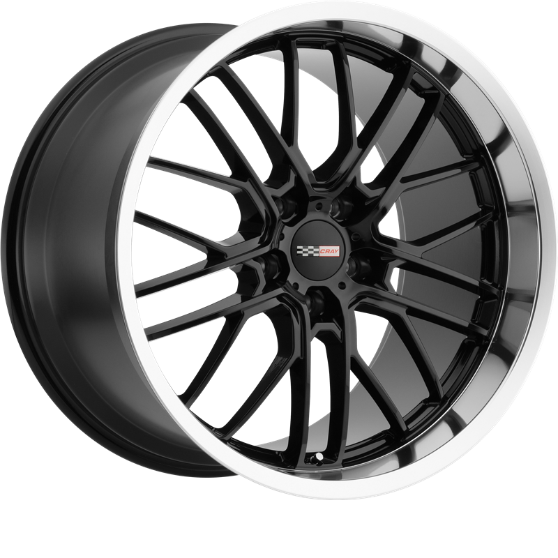 Cray 19x10.5 Eagle Gloss Black w/ Mirror Cut Lip +69mm