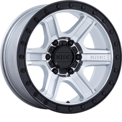 KMC 18x9 KM551 Outrun Machined w/ Gloss Black Lip +18mm