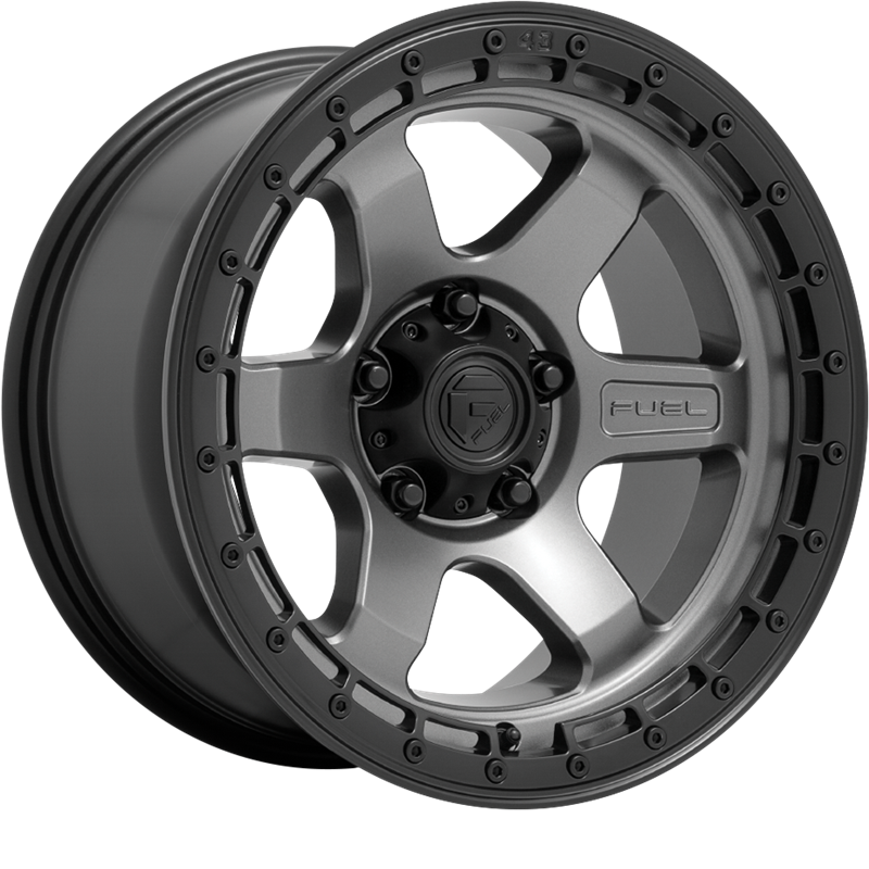 Fuel 18x9 D752 Block Matte Gunmetal w/ Black Bead Ring -12mm