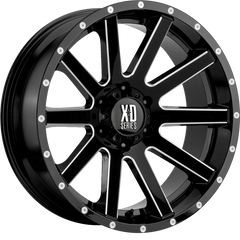 XD 20x10 XD818 Heist Gloss Black Milled -24mm