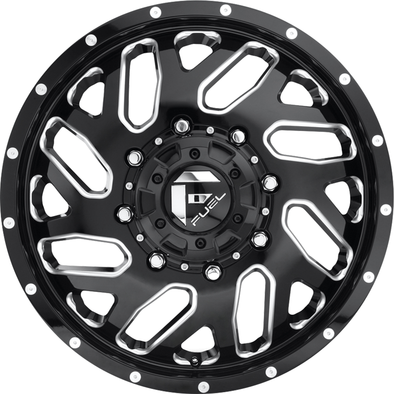 Fuel 20x8.25 D581 Triton Dually Gloss Black Milled -221mm