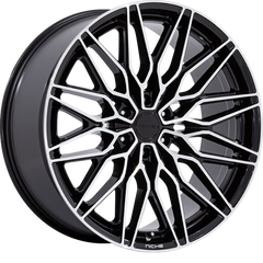 Niche 20x9.5 NC278 Calabria 6 Gloss Black Machined +30mm