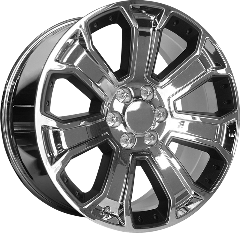 Performance Replicas 20x9 PR113 Chrome w/ Matte Black Accents +24mm