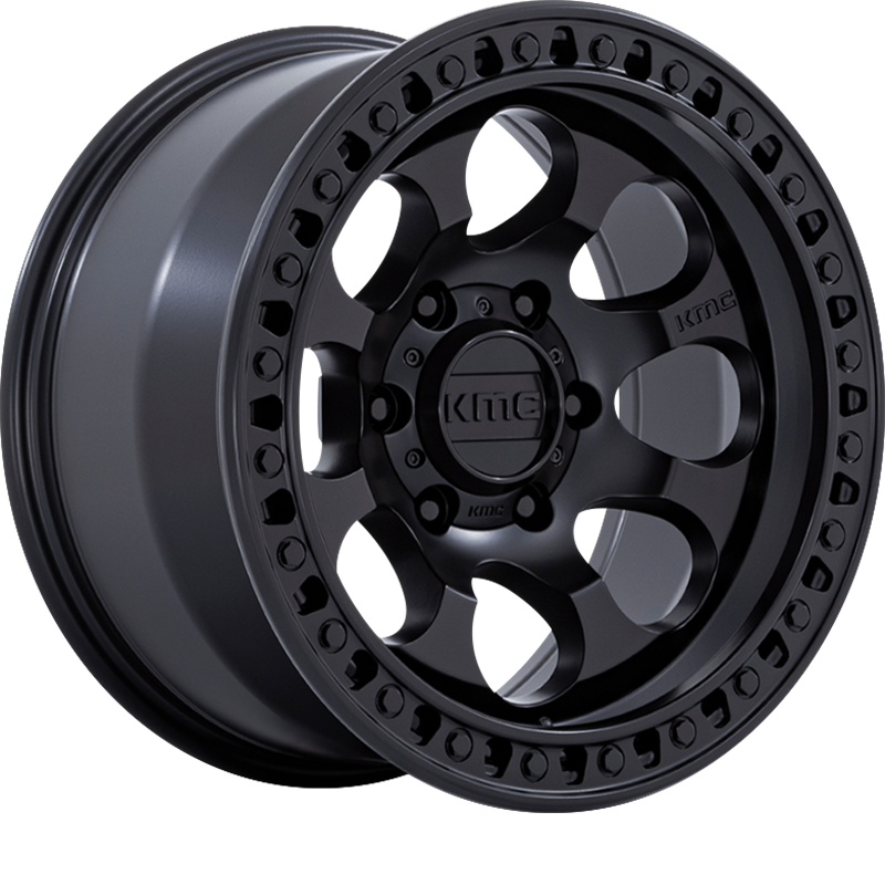 KMC 17x8.5 KM550 Riot SBL Satin Black +10mm