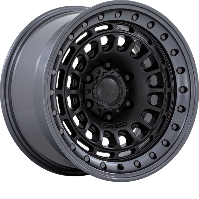 Black Rhino 17x9 BR014 Sahara Matte Black w/ Gunmetal Lip +0mm