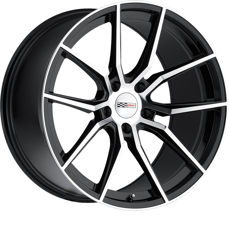 Cray 20x10.5 Spider Gloss Black w/ Mirror Cut Face +65mm