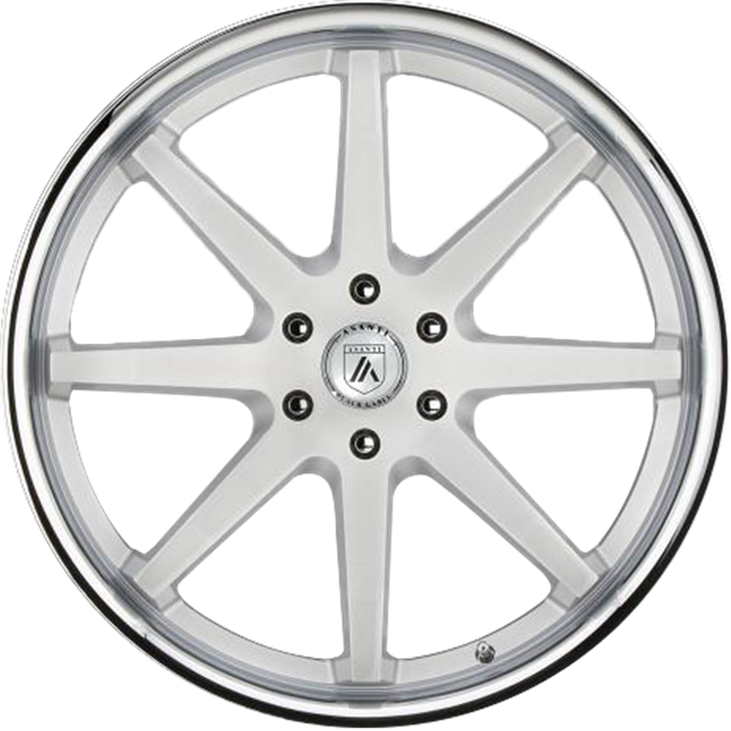 Asanti 20x9 ABL-32 Reverb Brushed Silver w/ Chrome Lip +30mm