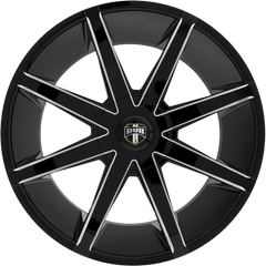 DUB 20x8.5 S109 Push Gloss Black Milled +10mm