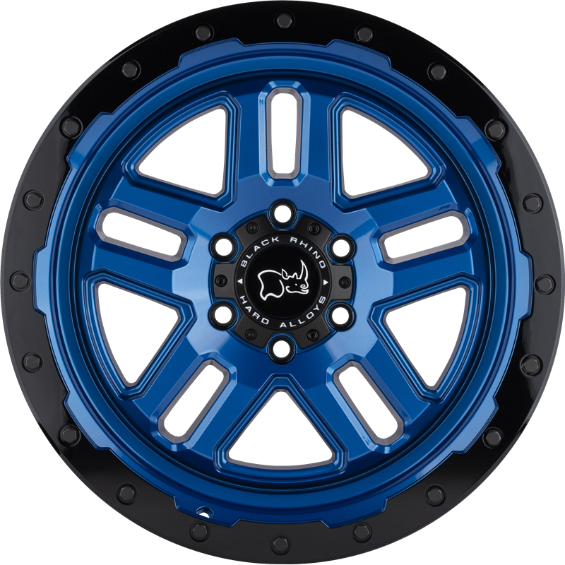 Black Rhino 17x9.5 Barstow Dearborn Blue w/ Black Lip Edge +12mm