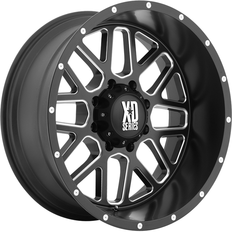 XD 16x8 XD820 Grenade Satin Black Milled +0mm