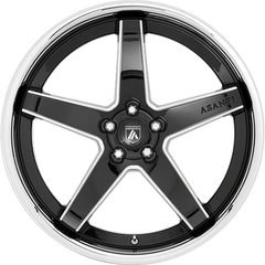 Asanti 20x10.5 ABL-31 Regal Gloss Black Milled w/ Chrome Lip +20mm