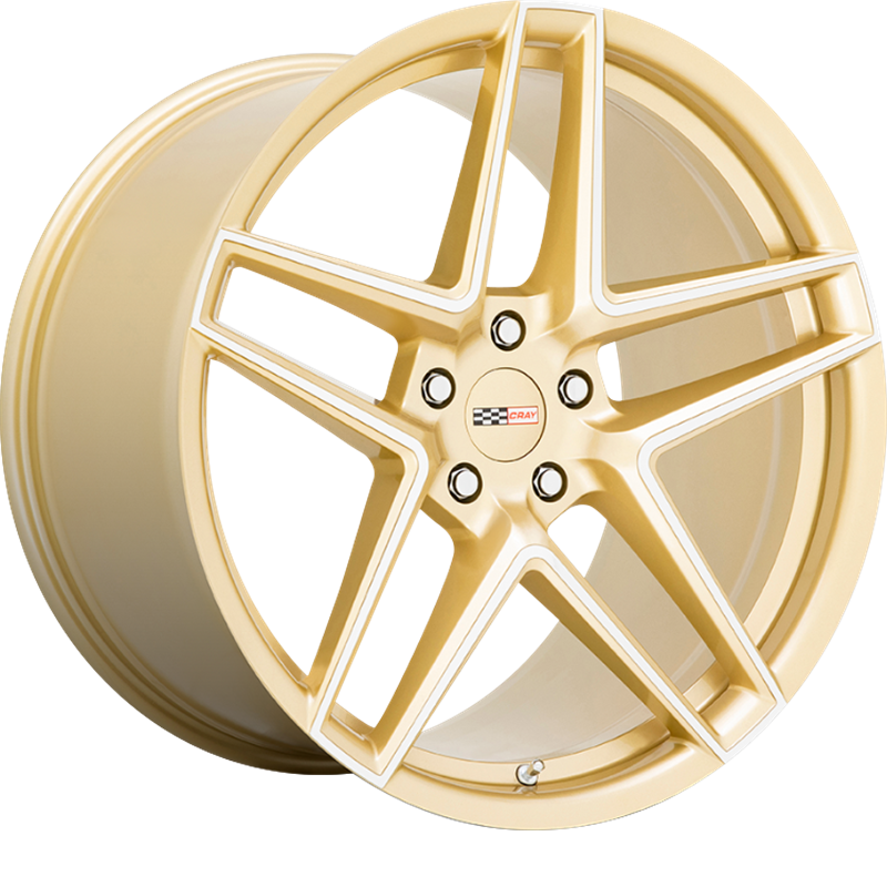 Cray 20x9 Panthera Gloss Gold w/ Mirror Cut Face +38mm