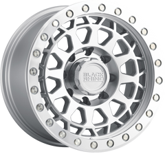 Black Rhino 20x9.5 Primm Silver Machined -18mm