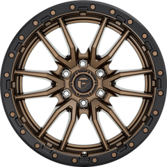 Fuel 16x8 D681 Rebel Matte Bronze w/ Black Bead Ring +1mm