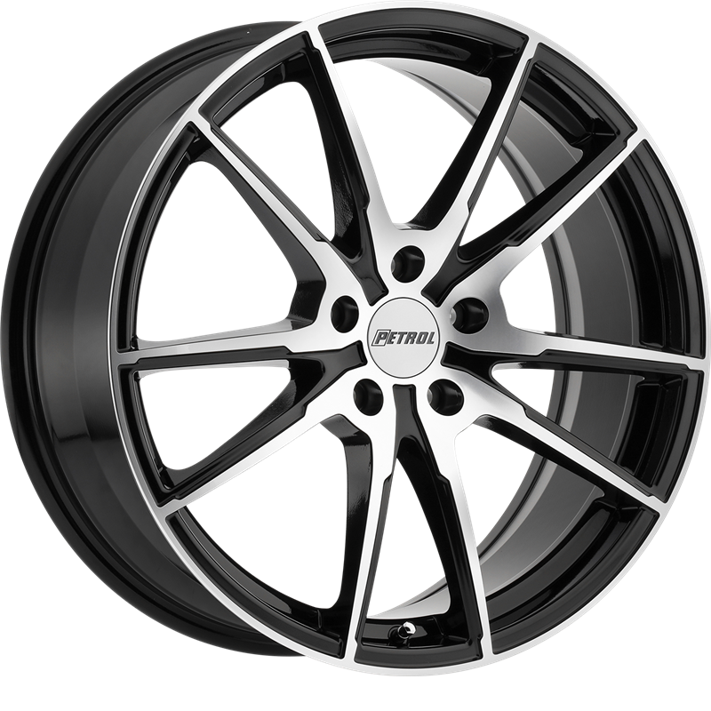 Petrol 17x8 P0A Gloss Black w/ Machine Cut Face +32mm