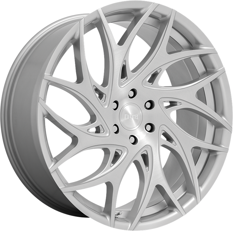 DUB 20x9 S261 G.O.A.T. Silver w/ Brushed Face +35mm