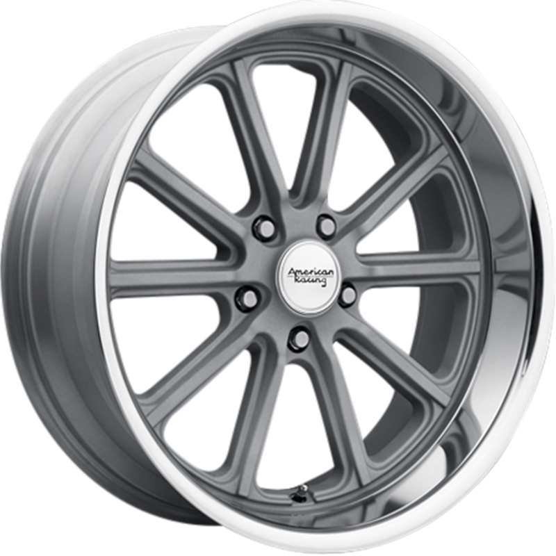 American Racing 18x9.5 VN507 Rodder Vintage Silver w/ Diamond Cut Lip +0mm