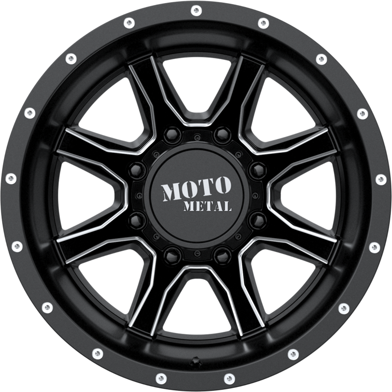 Moto Metal 20x8.25 MO995 Satin Black Milled +127mm