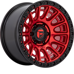 Fuel 17x8.5 D834 Cycle Candy Red w/ Black Ring +34mm