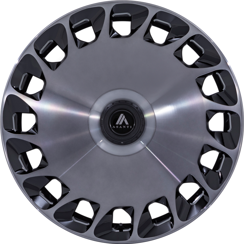 Asanti 20x9 ABL-45 Aristocrat Gloss Black w/ Machined Face and Double Dark Tint +27mm