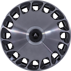 Asanti 20x9 ABL-45 Aristocrat Gloss Black w/ Machined Face and Double Dark Tint +27mm