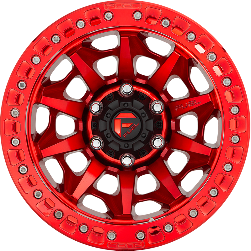 Fuel 17x9 D113 Covert BL Candy Red -15mm