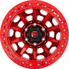 Fuel 17x9 D113 Covert BL Candy Red -15mm