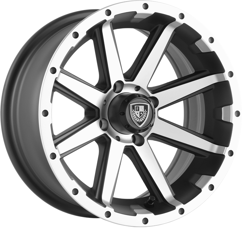 Fairway Alloys 14x6.5 FA136 Rebel Matte Black Machined -23mm