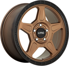 KMC 17x8 KM721 Alpine Matte Bronze w/ Black Lip +38mm