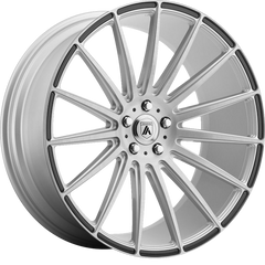 Asanti 20x9 ABL-14 Polaris Brushed Silver w/ Carbon Fiber Insert +45mm