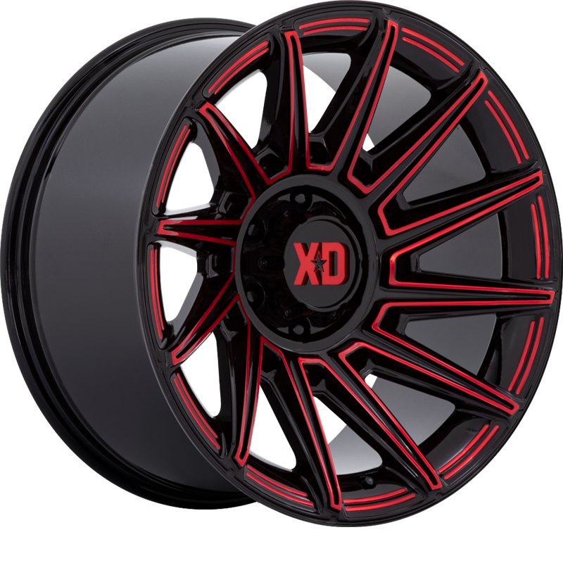 XD 20x10 XD867 Specter Gloss Black w/ Red Tint -18mm